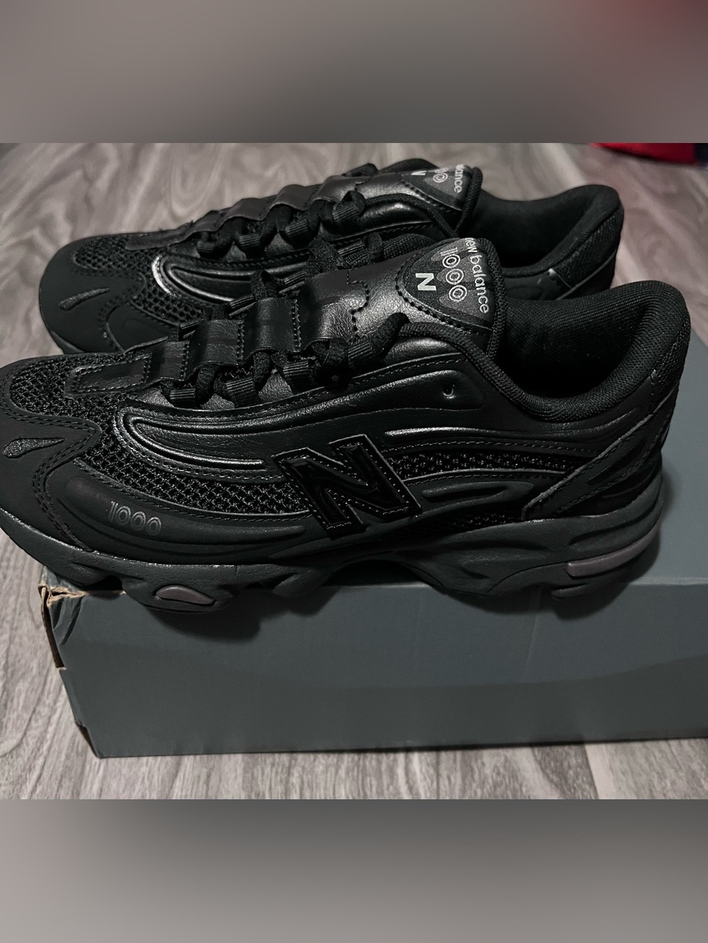 New Balance Youth Black 1000 Runner Sneakers-size 6